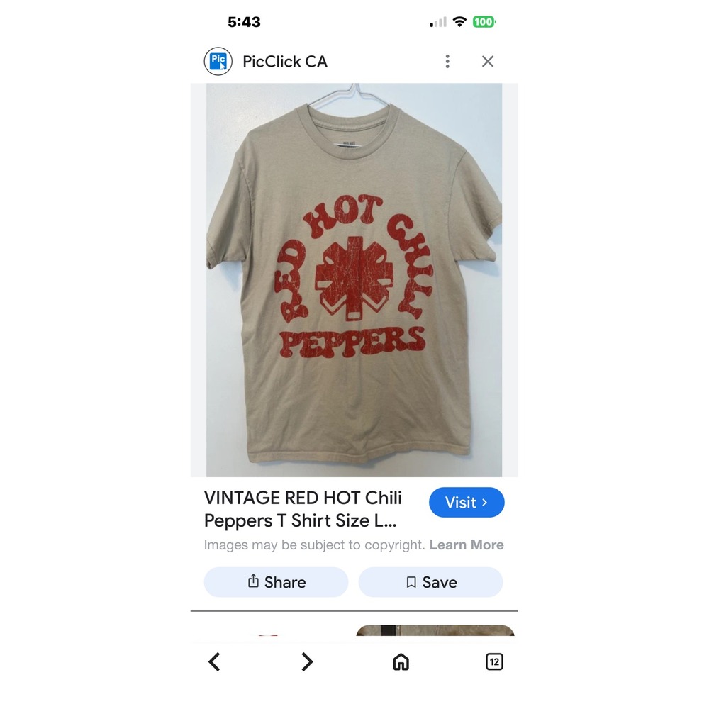 Red Hot‎ Chili Peppers T Shirt Medium RHCP Band Tee